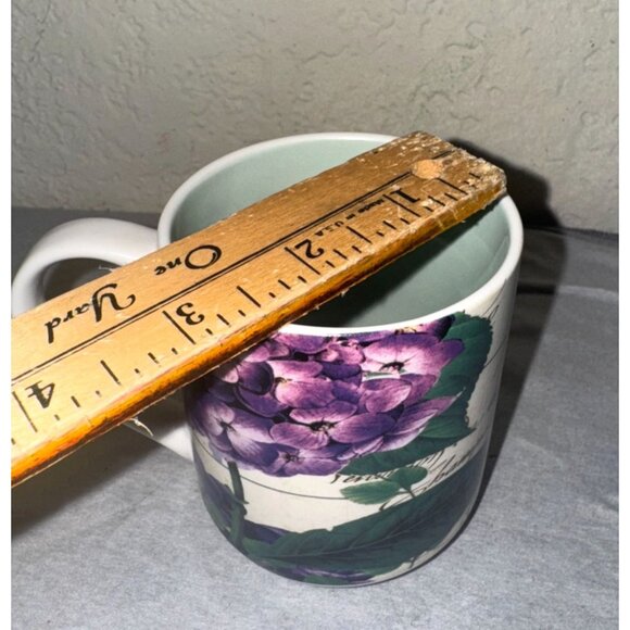 Hydrangea Flower Coffee Mug By Cypress Home 16oz Ceramic Purple & Green Floral D - Picture 7 of 7